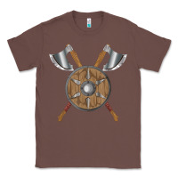Chestnut renaissance fair faire festival medieval theme axe shield Classic Tee - DesignPulse