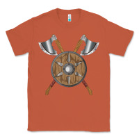 Copper renaissance fair faire festival medieval theme axe shield Classic Tee - DesignPulse