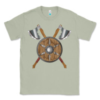 Matcha renaissance fair faire festival medieval theme axe shield Classic Tee - DesignPulse