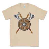 Mushroom renaissance fair faire festival medieval theme axe shield Classic Tee - DesignPulse