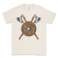 Natural renaissance fair faire festival medieval theme axe shield Classic Tee - DesignPulse