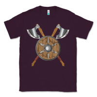 Plum renaissance fair faire festival medieval theme axe shield Classic Tee - DesignPulse