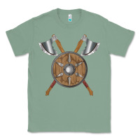 Sage renaissance fair faire festival medieval theme axe shield Classic Tee - DesignPulse