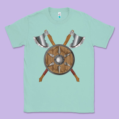 Renaissance Fair Faire Festival Medieval Theme Axe Shield Classic Tee Designed By Designpulse