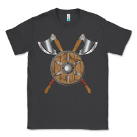 Smoke renaissance fair faire festival medieval theme axe shield Classic Tee - DesignPulse