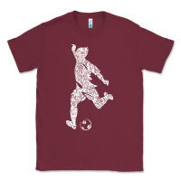 Burgundy soccer player ball Classic Tee - DesignPulse