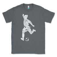 Charcoal Heather soccer player ball Classic Tee - DesignPulse