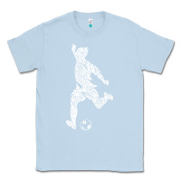 Dusty Blue soccer player ball Classic Tee - DesignPulse