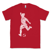 Red soccer player ball Classic Tee - DesignPulse