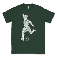 Sports Green soccer player ball Classic Tee - DesignPulse