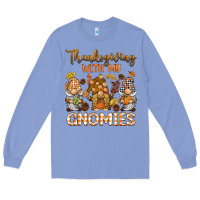 Colony Blue thanksgiving with my  gnomies Long Sleeve Tee - BarkalooDesign