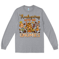 Heather Grey thanksgiving with my  gnomies Long Sleeve Tee - BarkalooDesign