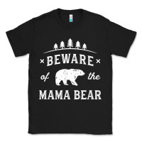 Black beware mama bear mom protect strong mother graphic clip art t shirt Classic Tee - DesignPulse