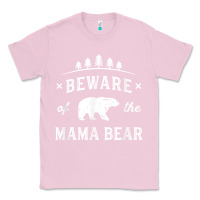 Bubblegum Pink beware mama bear mom protect strong mother graphic clip art t shirt Classic Tee - DesignPulse