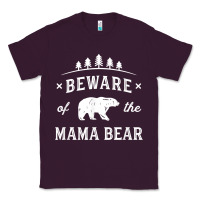 Plum beware mama bear mom protect strong mother graphic clip art t shirt Classic Tee - DesignPulse