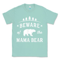 Seafoam beware mama bear mom protect strong mother graphic clip art t shirt Classic Tee - DesignPulse
