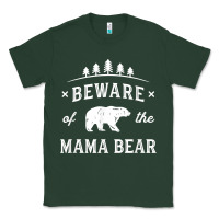 Sports Green beware mama bear mom protect strong mother graphic clip art t shirt Classic Tee - DesignPulse
