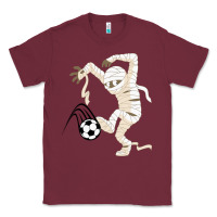 Burgundy funny halloween soccer ball Classic Tee - DesignPulse