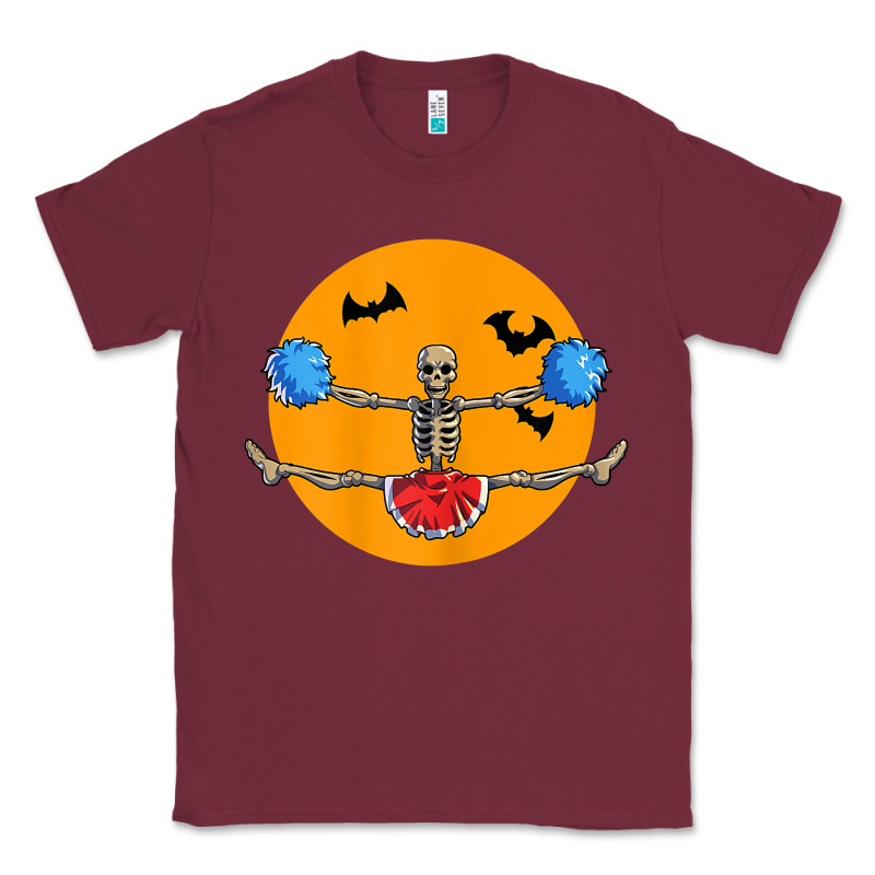 Cheerleading Skeleton Halloween Cheer Skeleton Cheerleader T Shirt Classic Tee by DesignPulse | Teevron