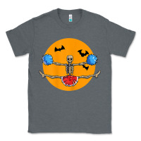 Charcoal Heather cheerleading skeleton halloween cheer skeleton cheerleader t shirt Classic Tee - DesignPulse