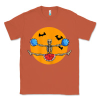 Copper cheerleading skeleton halloween cheer skeleton cheerleader t shirt Classic Tee - DesignPulse