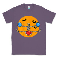 Lavender cheerleading skeleton halloween cheer skeleton cheerleader t shirt Classic Tee - DesignPulse