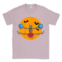 Lilac cheerleading skeleton halloween cheer skeleton cheerleader t shirt Classic Tee - DesignPulse