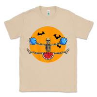 Mushroom cheerleading skeleton halloween cheer skeleton cheerleader t shirt Classic Tee - DesignPulse