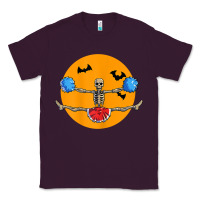 Plum cheerleading skeleton halloween cheer skeleton cheerleader t shirt Classic Tee - DesignPulse