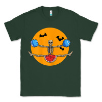 Sports Green cheerleading skeleton halloween cheer skeleton cheerleader t shirt Classic Tee - DesignPulse