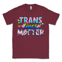 Burgundy Western LGBTQ+ Trans Lives Matter Classic Tee - BundleAndBundleShop