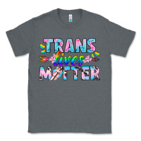 Charcoal Heather Western LGBTQ+ Trans Lives Matter Classic Tee - BundleAndBundleShop