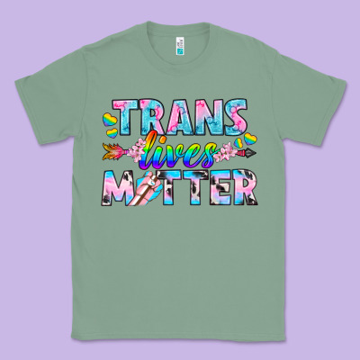 Western Lgbtq+ Trans Lives Matter Classic Tee Designed By Bundleandbundleshop