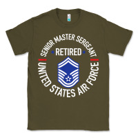Army Green senior master sergeant retired air force retirement gifts t shirt Classic Tee - DesignPulse