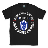 Black senior master sergeant retired air force retirement gifts t shirt Classic Tee - DesignPulse