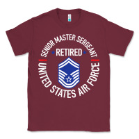 Burgundy senior master sergeant retired air force retirement gifts t shirt Classic Tee - DesignPulse