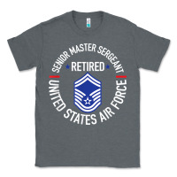 Charcoal Heather senior master sergeant retired air force retirement gifts t shirt Classic Tee - DesignPulse