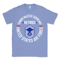 Colony Blue senior master sergeant retired air force retirement gifts t shirt Classic Tee - DesignPulse