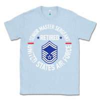 Dusty Blue senior master sergeant retired air force retirement gifts t shirt Classic Tee - DesignPulse