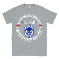 Heather Grey senior master sergeant retired air force retirement gifts t shirt Classic Tee - DesignPulse