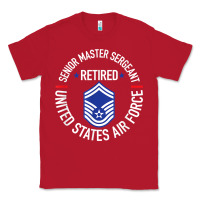 Red senior master sergeant retired air force retirement gifts t shirt Classic Tee - DesignPulse