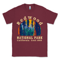 Burgundy redwood national park california retro vintage cam Classic Tee - DesignPulse
