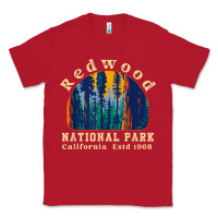 Red redwood national park california retro vintage cam Classic Tee - DesignPulse