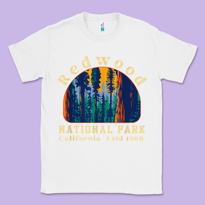 Redwood National Park California Retro Vintage Cam Classic Tee Designed By Designpulse