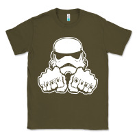 Army Green dark side knuckle starwars stormtrooper 2 Classic Tee - DesignPulse
