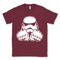 Burgundy dark side knuckle starwars stormtrooper 2 Classic Tee - DesignPulse