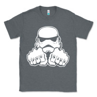 Charcoal Heather dark side knuckle starwars stormtrooper 2 Classic Tee - DesignPulse