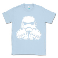 Dusty Blue dark side knuckle starwars stormtrooper 2 Classic Tee - DesignPulse