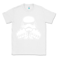 White dark side knuckle starwars stormtrooper 2 Classic Tee - DesignPulse