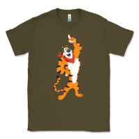 Army Green Frosted Flakes Tony The Tiger T Shirt Classic Tee - DesignPulse